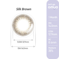 Silk Brown(シルクブラウン)のレンズ画像,オマイオバイレンズミー(OMYO BY LENSME),カラコン,カラーコンタクト