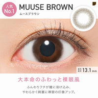レヴィアワンマンスサークル(ReVIA 1MONTH CIRCLE) 度あり ムースブラウン