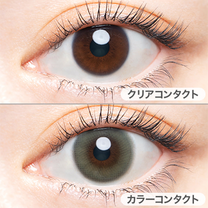 ヴィンテージセージ(Vintage Sage)の装用画像  | エンジェルカラーバンビシリーズヴィンテージワンデー Angelcolor Bambi Series Vintage 1day カラコン カラーコンタクト