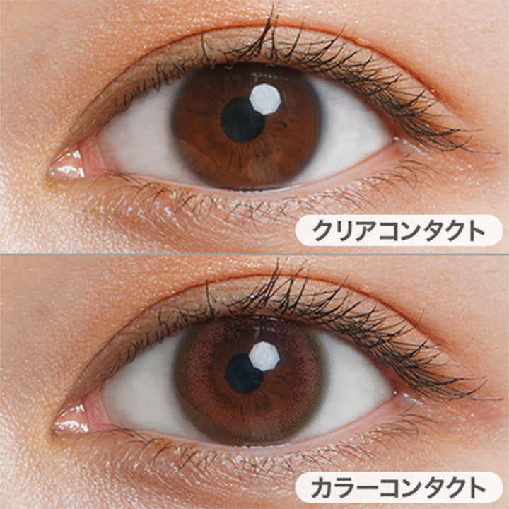 コットンオリーブ(cotton olive)の装用写真|ルミアコンフォート2ウィークサークル LuMia comfort 2week CIRCLE カラコン カラーコンタクト