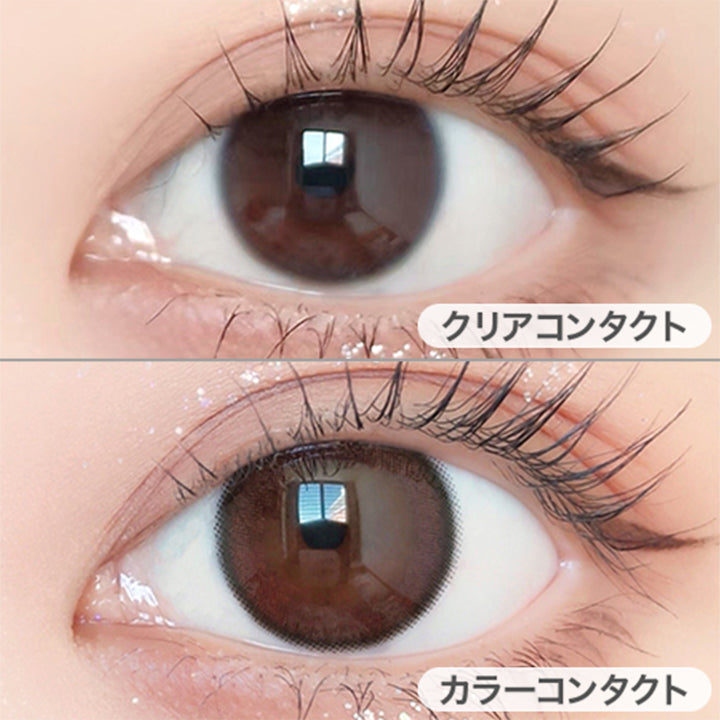 シャモーブラウン(Chameau Brown)の装用画像 | アンヴィ envie 1day カラコン カラーコンタクト