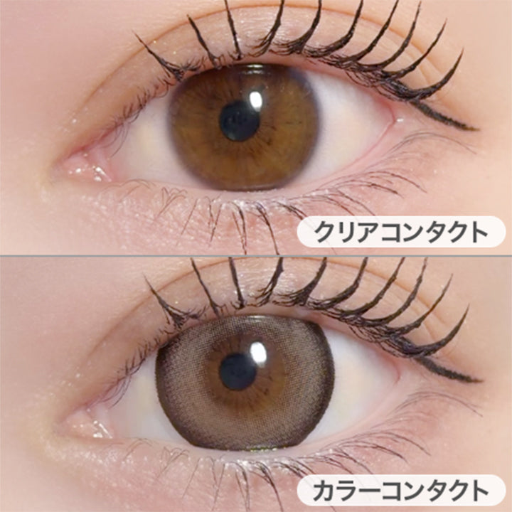 ドッキングレージュ ホソ(Dokkin Greige Hoso)の装用画像 | フェアリーラボワンデー FAIRY LABO 1Day カラコン カラーコンタクト