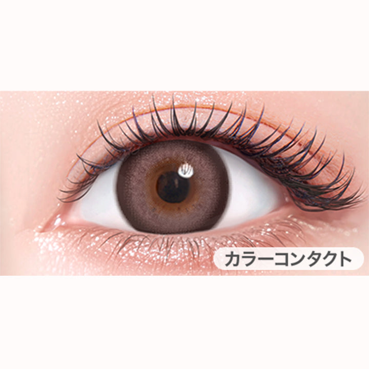 リングラージアッシュブラウン(おねだりフクロウ)の装用写真|フルーリーバイカラーズ(Flurry by colors) 1day カラコン カラーコンタクト