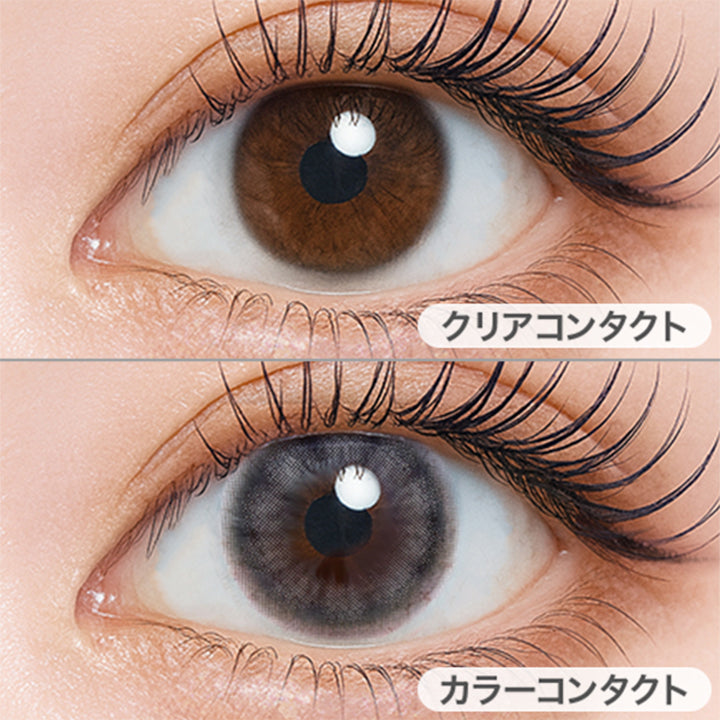 エリスグレー(Elyss Gray)の装用画像 | フェユナワンデーモイスティン Feyuna 1day moistin カラコン カラーコンタクト