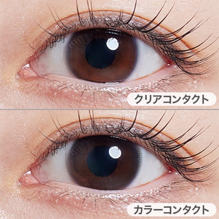 ナチュラルブラックの装用写真|ツーウィーク リフレア ベルタ シリコーン 2WEEK Refrear BELTA SILICONE カラコン カラーコンタクト