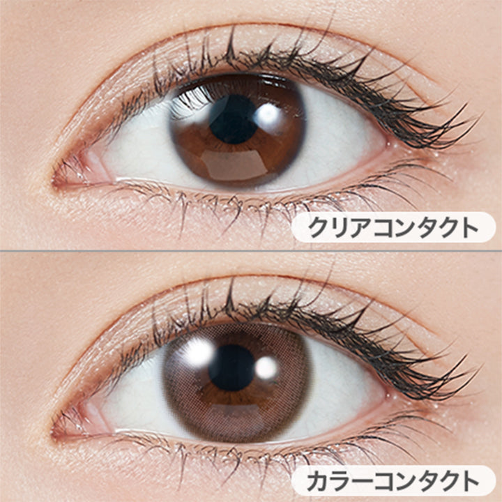 クリームローズ(Cream Rose)の装用写真| トパーズワンマンス TOPARDS 1month カラコン カラーコンタクト