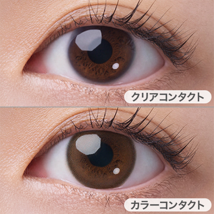 ニュートラルブラウン(Neutral Brown)の装用写真|フェアリーワンマンス FAIRY 1month カラコン カラーコンタクト