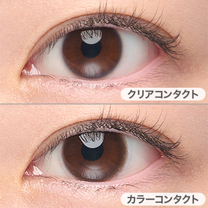 ダークブラウン(Dark Brown)の装用写真| アーティラルワンデー58%UVM Artiral 1day 58%UVM 1day カラコン カラーコンタクト