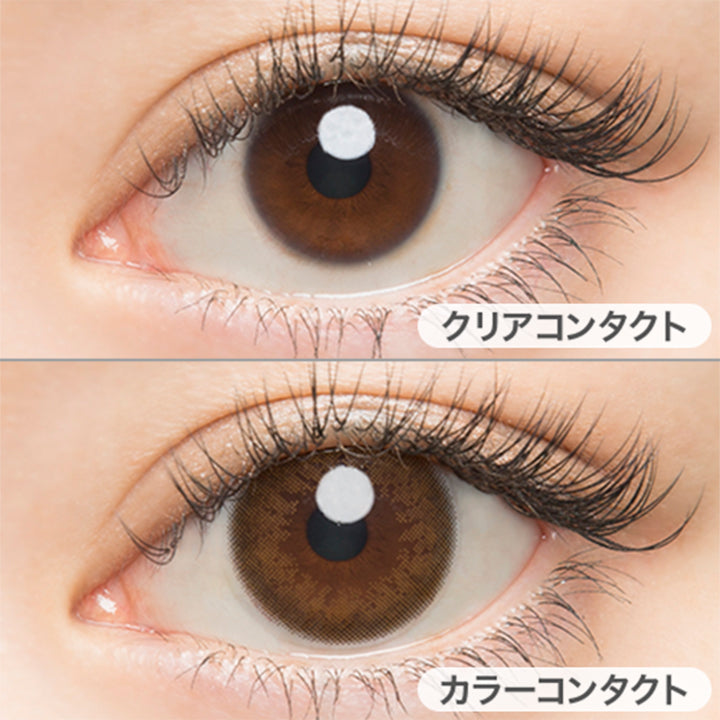 ナチュラルブラウン(Natural Brown)の装用画像  | エンジェルカラーバンビシリーズヴィンテージワンデー Angelcolor Bambi Series Vintage 1day カラコン カラーコンタクト