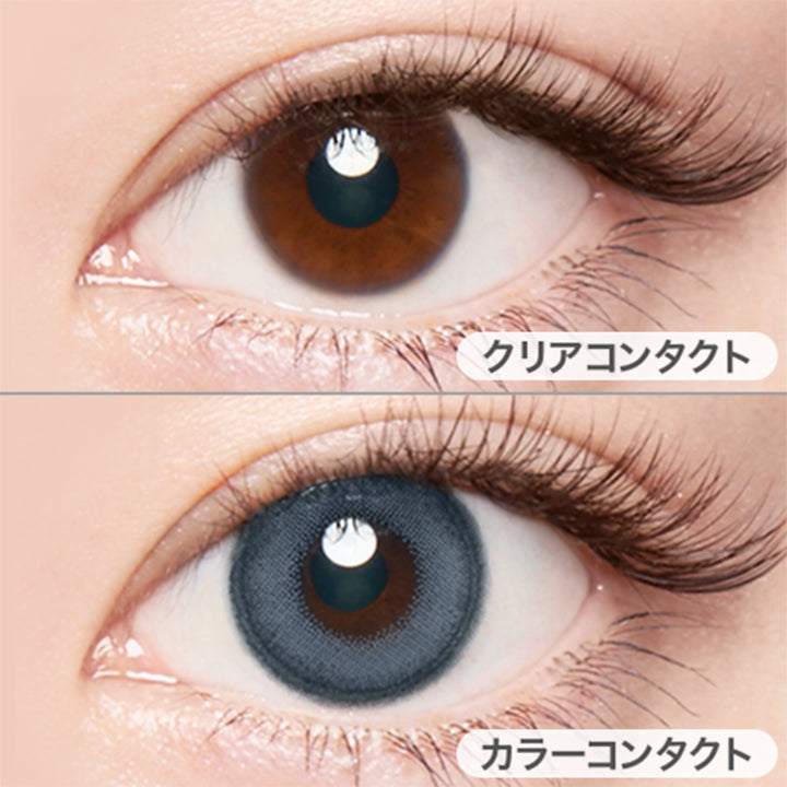 スワンブルー(Swan blue)の装用写真 |エンジェルカラーバンビシリーズワンマンスAngelcolor Bambi Series 1Month カラコン カラーコンタクト