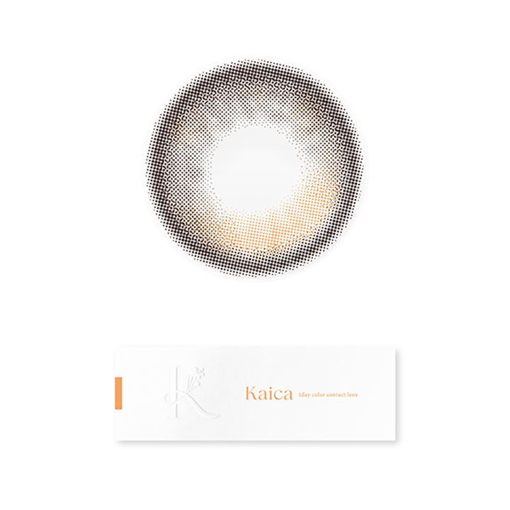 カイカ(Kaica) 夢音ブラウン(Yumeoto Brown) 1day 1箱10枚入り DIA14.5mm 着色直径13.8mm BC8.7mm 含水率58.0% UVカット うるおい成分 | カイカ Kaica 1day カラコン カラーコンタクト