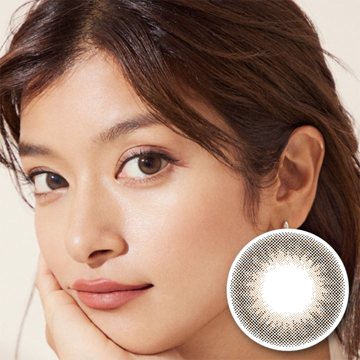 レヴィアワンデーカラー,Sheer Sable(シアーセーブル),DIA14.1mm,UVカット,高含水率58%,レンズ画像,レンズ装用イメージ|ReVIA 1DAY COLOR(レヴィアワンデーカラー)コンタクトレンズ