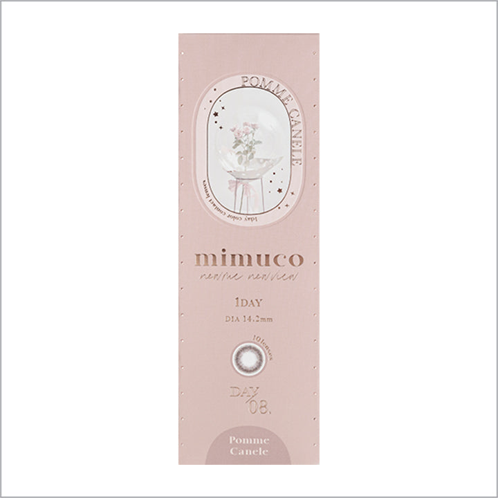 ポムカヌレ(Pomme Canele)のパッケージ写真|ミムコ mimuco ワンデーコンタクトレンズ
