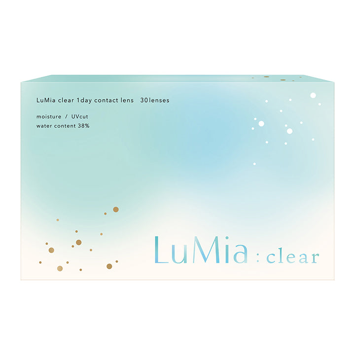 ルミアクリアワンデー(LuMia clear 1day)のパッケージ画像|ルミアクリアワンデー(LuMia clear 1day) カラコン カラーコンタクト