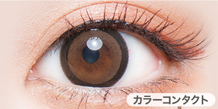 リングダークブラウン(キマグレネコ)の装用写真,DIA14.5mm,着色直径14.0mm|フルーリーバイカラーズ(Flurry by colors)コンタクトレンズ