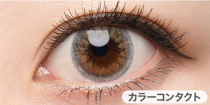 アートグレーの装用写真,DIA14.5mm,着色外径13.7mm|ドープウィンクワンデー(DopeWink1day)コンタクトレンズ