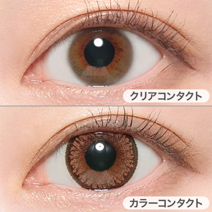 シュガーブラウンの装用写真,DIA14.5mm|キャンディーマジックワンマンス(candymagic 1month)コンタクトレンズ