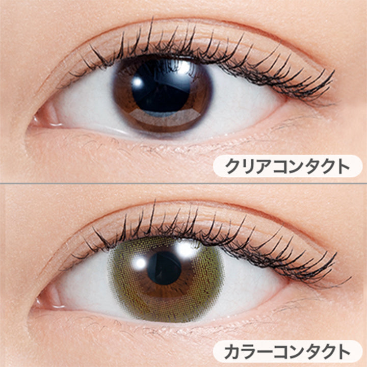 MELON PAN(メロンパン)の装用写真,DIA14.2mm,着色直径12.5mm|エヌズコレクション(N's COLLECTION) ワンデーコンタクトレンズ