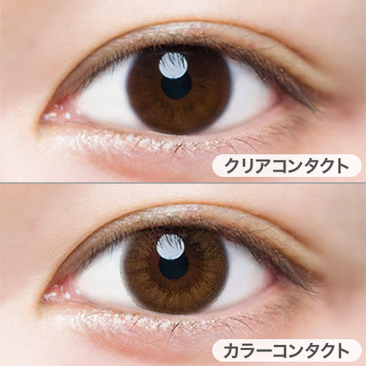 ヌーディーブラウン( Nudy Brown)の装用写真|ルミア(LuMia) 14.2 ワンデーコンタクトレンズ