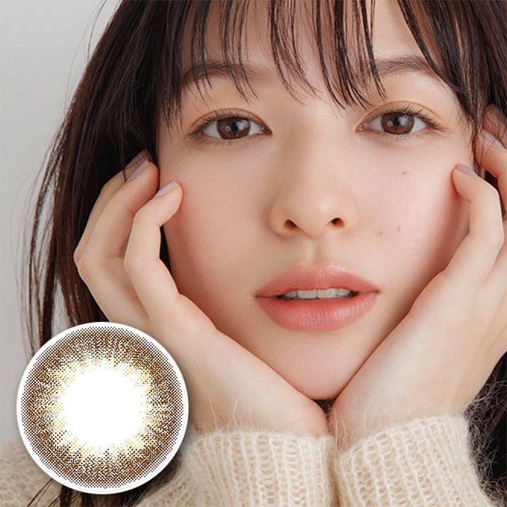 ルミア14.2 (LuMia 14.2) ,ヌーディーブラウン,バレずに盛れるDIA14.2mm,着色直径13.6mm,UVカット,含水率42.5%|ルミア(LuMia) 14.2 ワンデーコンタクトレンズ