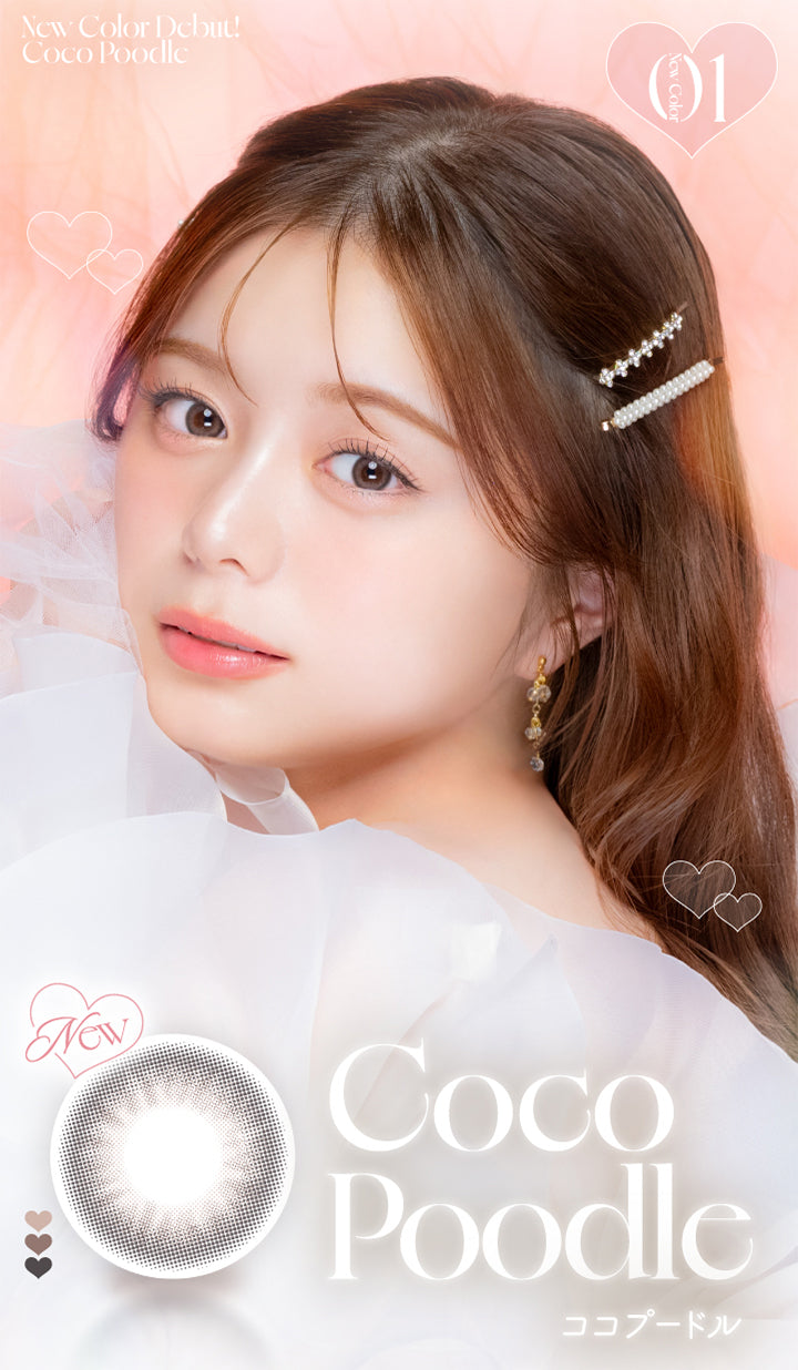 New Color Debut!,Coco Poodle,01,New Color,New,CocoPoodle,ココプードル|エルージュ(eRouge) 2weeks カラコン カラーコンタクト