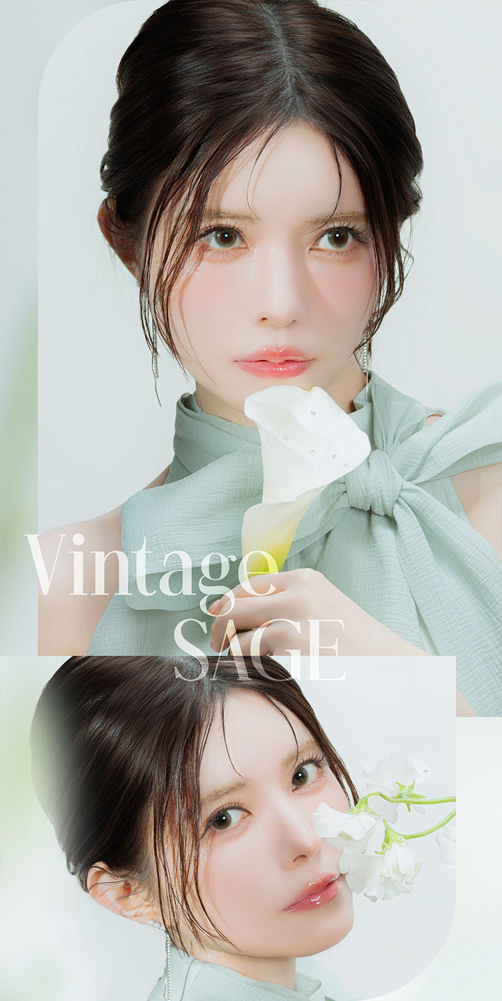 Vintage Sage  | エンジェルカラーバンビシリーズヴィンテージワンデー Angelcolor Bambi Series Vintage 1day カラコン カラーコンタクト
