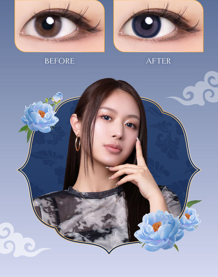 Before, After | ヴィレジェ VILLEGE 1day カラコン カラーコンタクト
