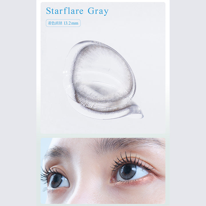 Starflare Gray, 着色直径 13.2mm | eyestar アイスター 1day カラコン カラーコンタクト
