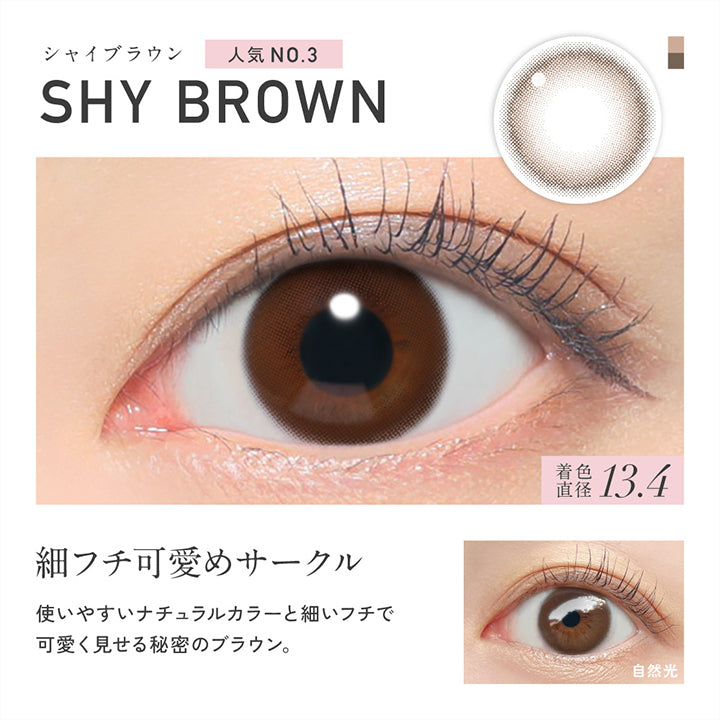レヴィア ワンデー サークル(ReVIA 1DAY CIRCLE) シャイブラウン
