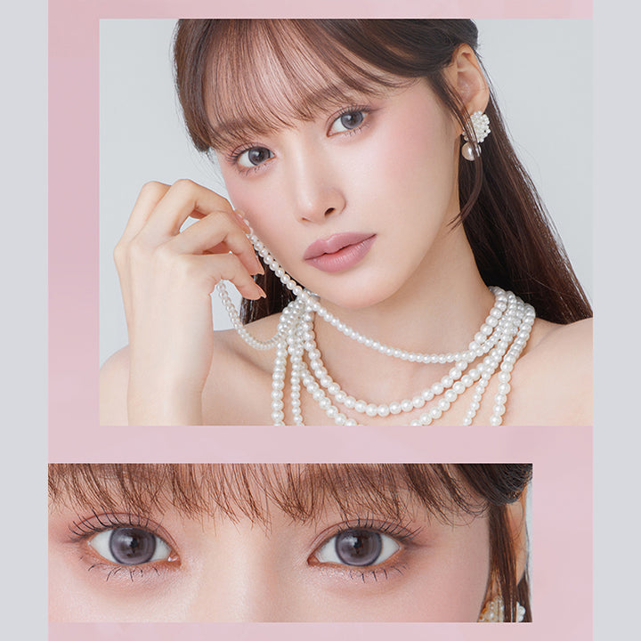 グラセグレー(Glace Gray), DIA14.5mm, G.DIA13.8mm, BC8.7mm, 装用画像, ミフェ(Mifee) Produced by Kiho. 1day Color contact lenses. | ミフェ Mifee 1day カラコン カラーコンタクト
