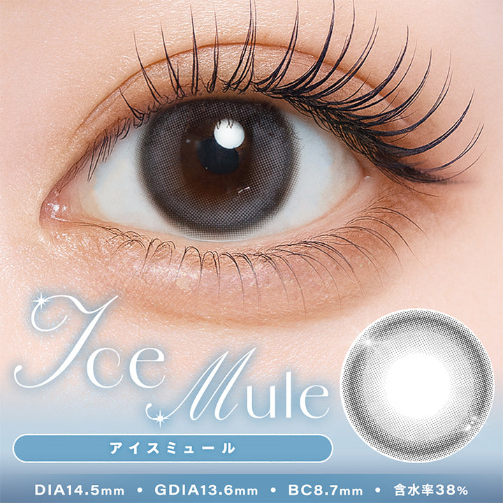 アイスミュール(Ice Mule),DIA14.5mm,GDIA13.6mm,BC8.7mm,含水率38.0% | シャルトンワンデー Charton 1day カラコン カラーコンタクト
