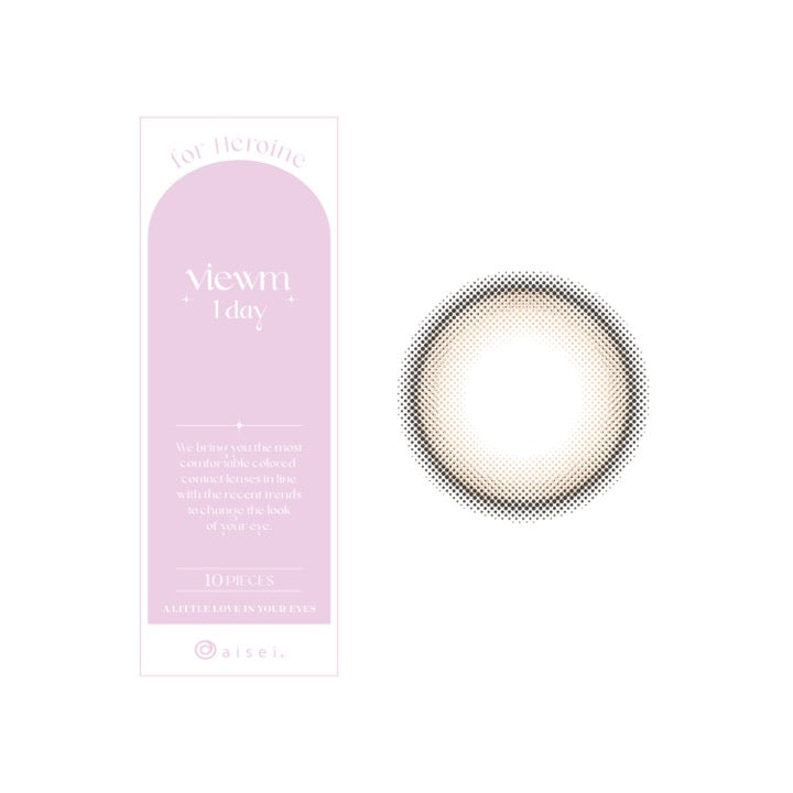 viewm 1day, color contact lens, 光が差し込むつや玉ちゅるん, new, Yumemi Pearl, 夢見パール, Kurage Ring, 海月リング, 1Day, DIA14.2mm, 10枚入 | ビュームワンデー Viewm 1day カラコン カラーコンタクト
