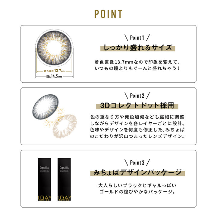 ドープウィンクワンデー(DopeWink1day) アートグレー｜カラコン送料