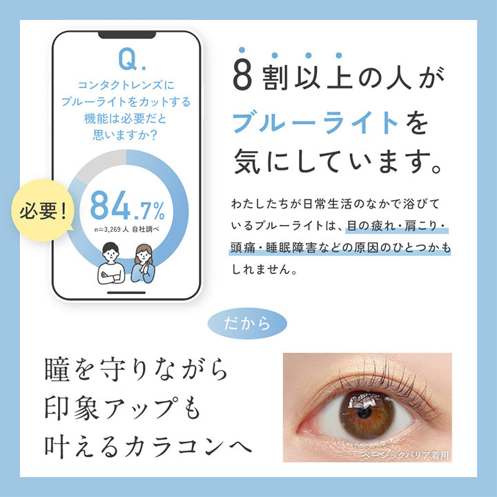 レヴィアブルーライトバリアワンデーカラー(REVIA Blue Light Barrier