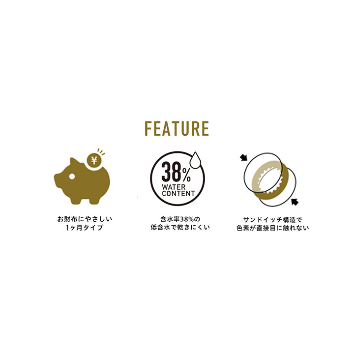 ドープウィンクマンスリー(DopeWinkMONTHLY) 度なし イーヴンブラウン
