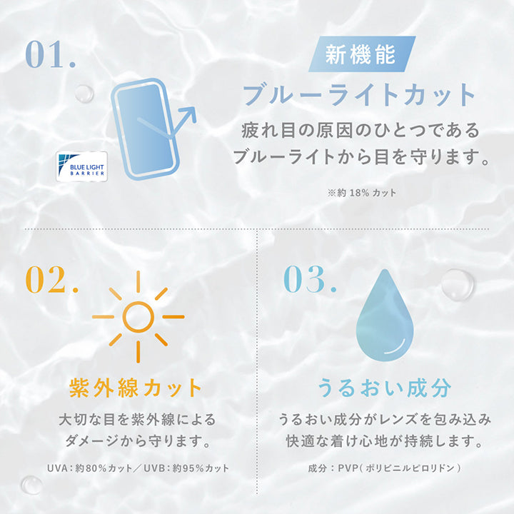 レヴィアブルーライトバリアワンデーカラー(REVIA Blue Light Barrier 1DAY COLOR) ノーブルバリア