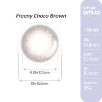 Freeny Choco Brown(フリーニーチョコブラウン)のレンズ画像,オマイオバイレンズミー(OMYO BY LENSME),カラコン,カラーコンタクト