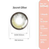 Secret Olive(シークレットオリーブ)のレンズ画像,オマイオバイレンズミー(OMYO BY LENSME),カラコン,カラーコンタクト