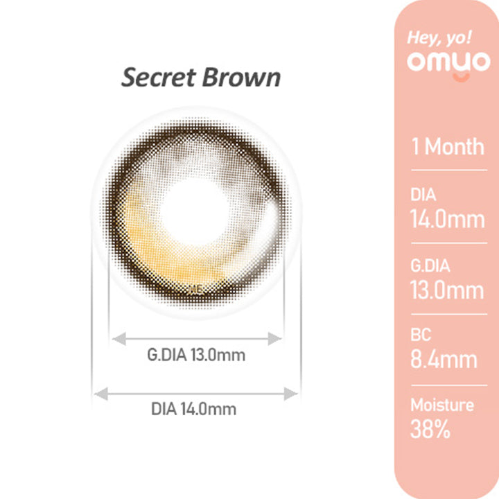 Secret Brown(シークレットブラウン)のレンズ画像,オマイオバイレンズミー(OMYO BY LENSME),カラコン,カラーコンタクト