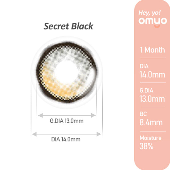 Secret Black(シークレットブラック)のレンズ画像,オマイオバイレンズミー(OMYO BY LENSME),カラコン,カラーコンタクト