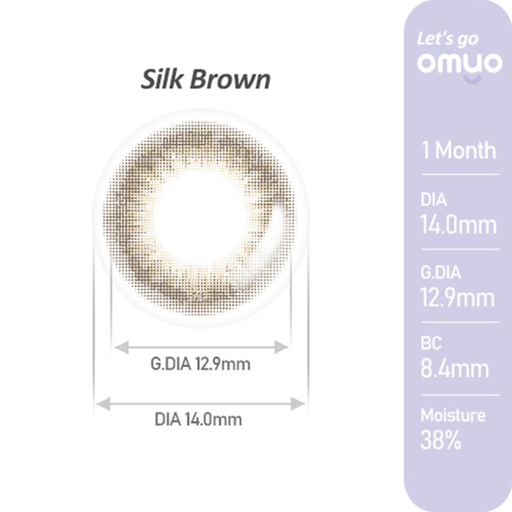Silk Brown(シルクブラウン)のレンズ画像,オマイオバイレンズミー(OMYO BY LENSME),カラコン,カラーコンタクト