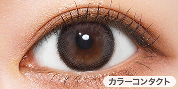 コーヒーブラウニー(Coffee Broenie)の装用画像 | シャルトンワンデー Charton 1DAY カラコン カラーコンタクト
