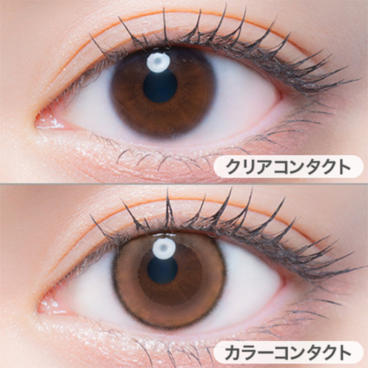 ベイクドスフレの装用写真|エルージュ(eRouge) 2weeks カラコン カラーコンタクト