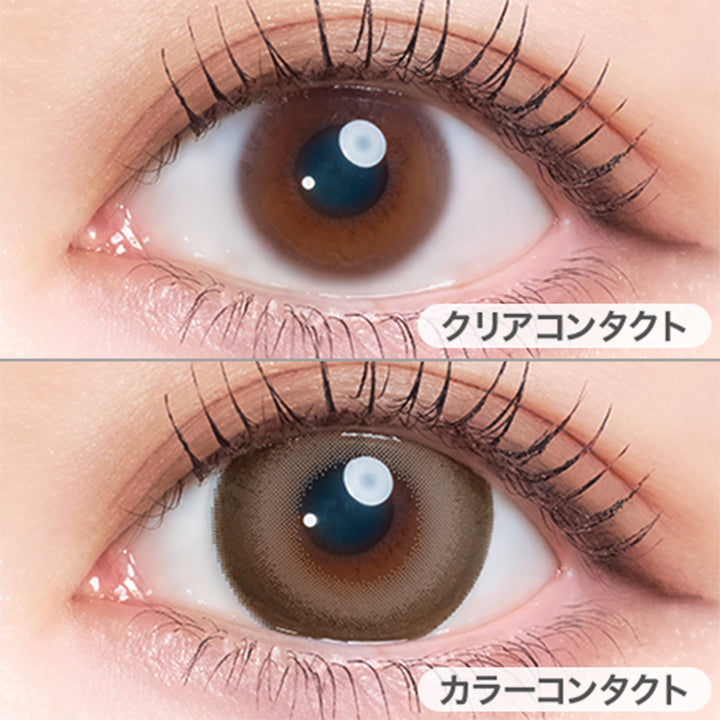 ミルキームーン(Milky Moon)の装用画像 | エンジェルカラーバンビシリーズワンマンス Angelcolor Bambi Series 1Month monthly カラコン カラーコンタクト
