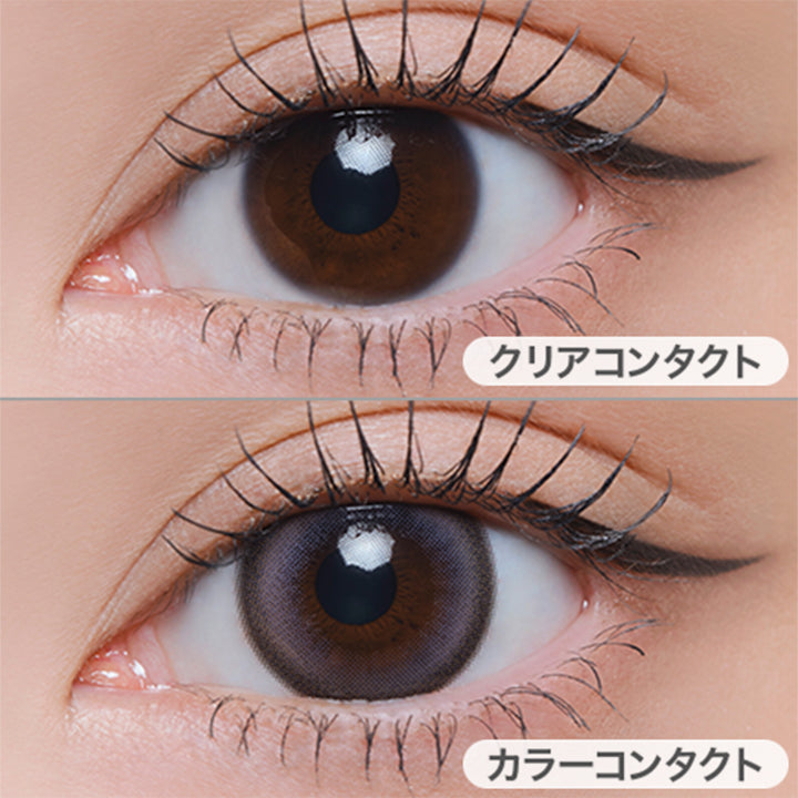 ダスティグレープの装用画像 | クラセスト Qrsessed 1day カラコン カラーコンタクト
