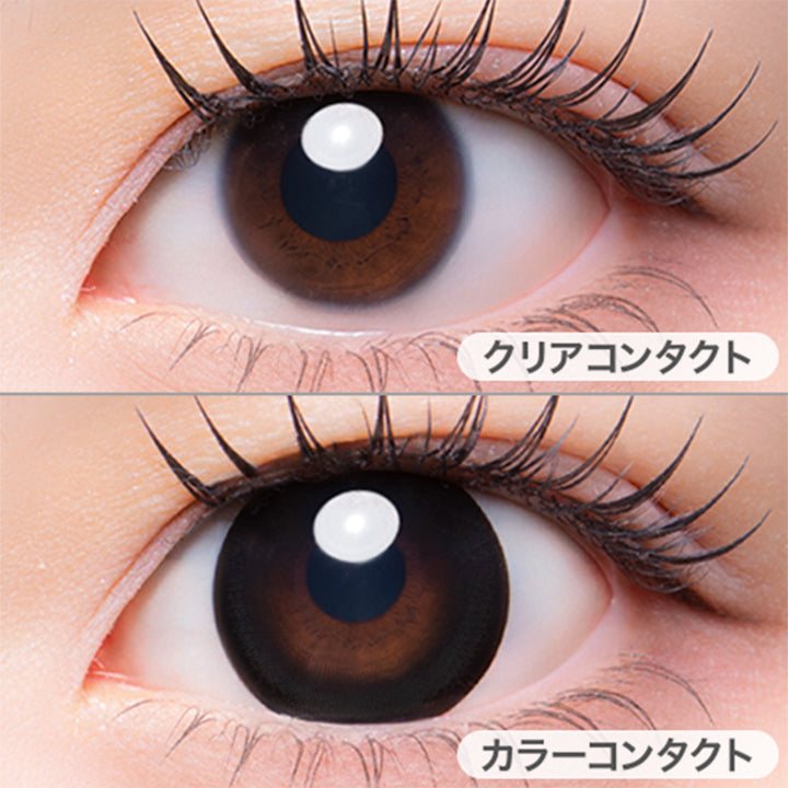 ドールブラック(Doll Black)の装用画像 | メロリア meloria 1day カラコン カラーコンタクト
