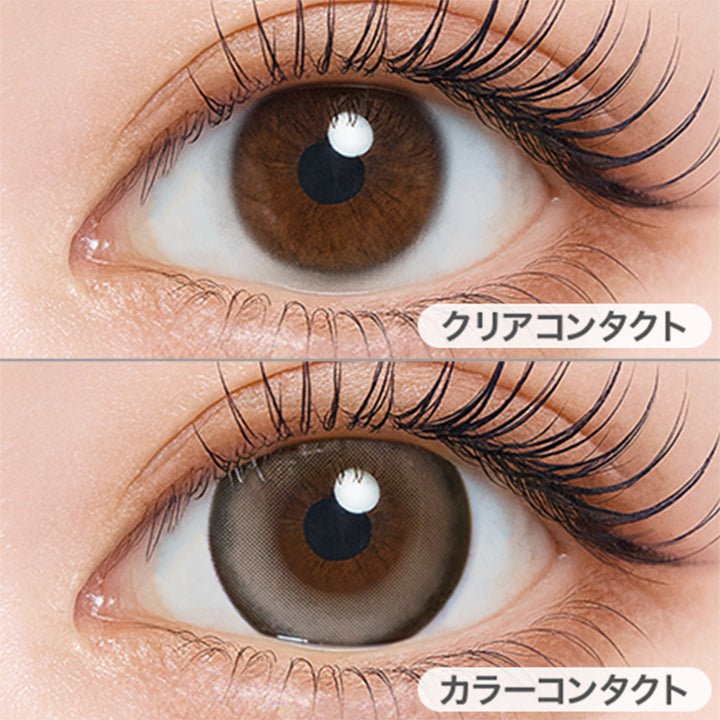 ドレープミエル(Drape Miel)の装用画像 | ティアリス Tearis 1day カラコン カラーコンタクト
