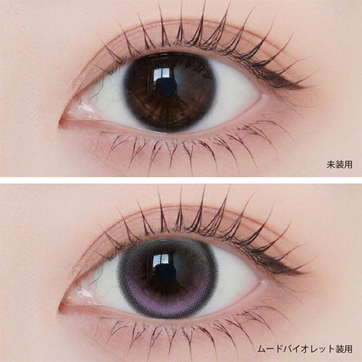 ムードバイオレット(Mood Violet)の装用画像 | アンジェリーク Angelique monthly カラコン カラーコンタクト

