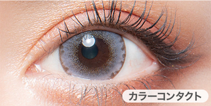 ハーフグレーの装用写真,DIA14.2mm|カラーズ(colors)コンタクトレンズ