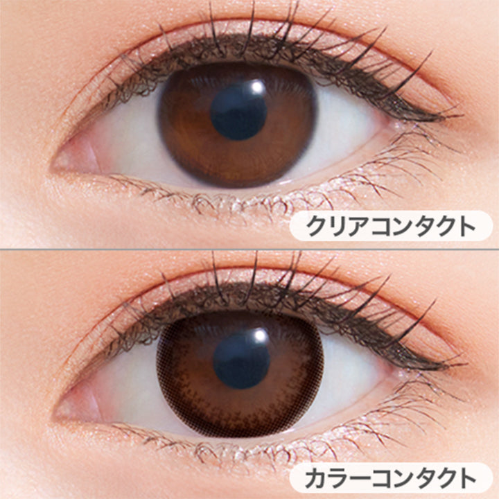 ブラウン(Brown)の装用写真,|ネオサイトワンデーリングUV(NeoSight oneday Ring UV)